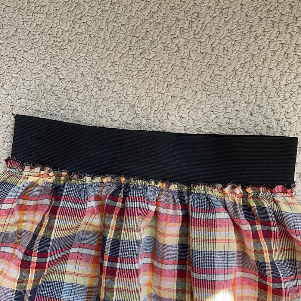 Vintage 90s elastic waist plaid skirt - Picture 5 of 9